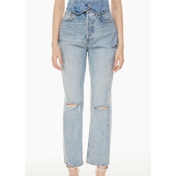 Aritzia Denim Forum The Joni High Rise Loose Picture This  Bleu light wash sz 25 - Picture 16 of 16